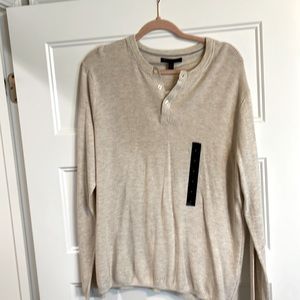 Mens new banana republic long sleeve Henley size large